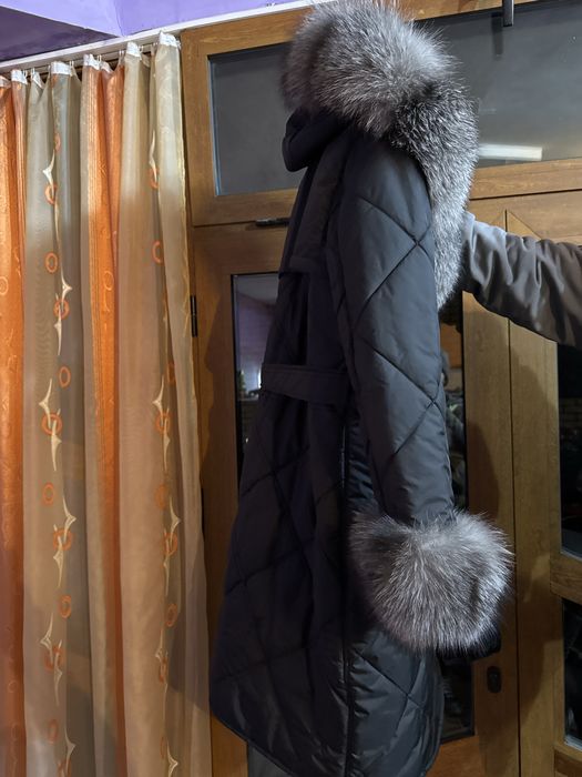 Haina lunga cu blana naturala