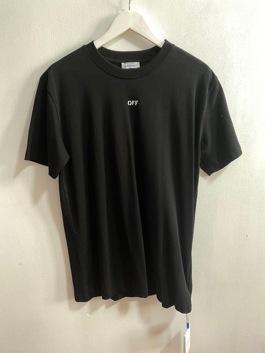 Tricou Off White negru premium