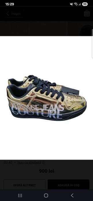 Adidași bărbat metalic