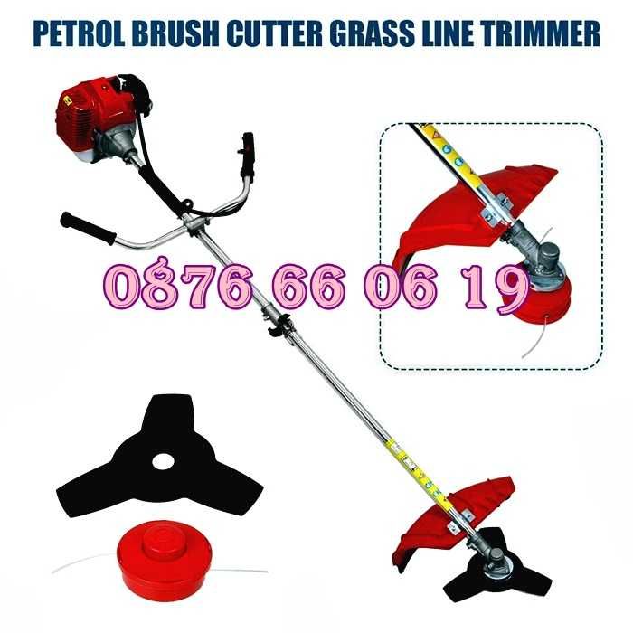 Моторен бензинов тример 74 куб., косачка за трева със самар