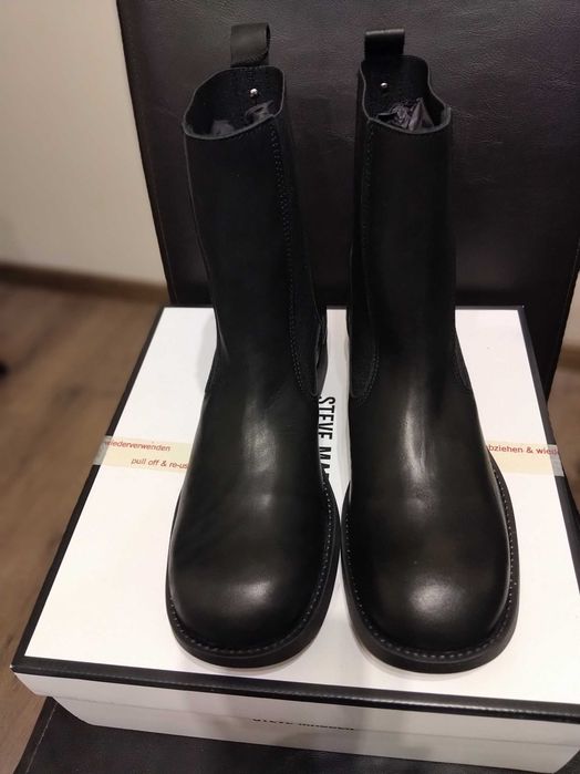 боти Steve Madden естествена кожа, 39  р-р нови с кутия