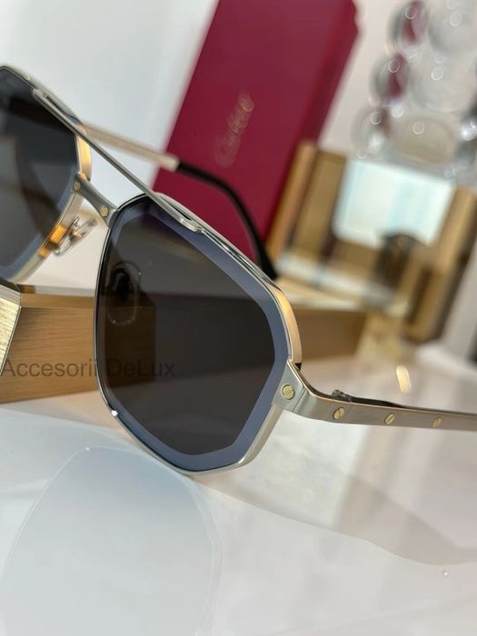 Ochelari de Soare Cartier Aviator CT0462S Full Box Santos De Cartier [Verificare Colet]