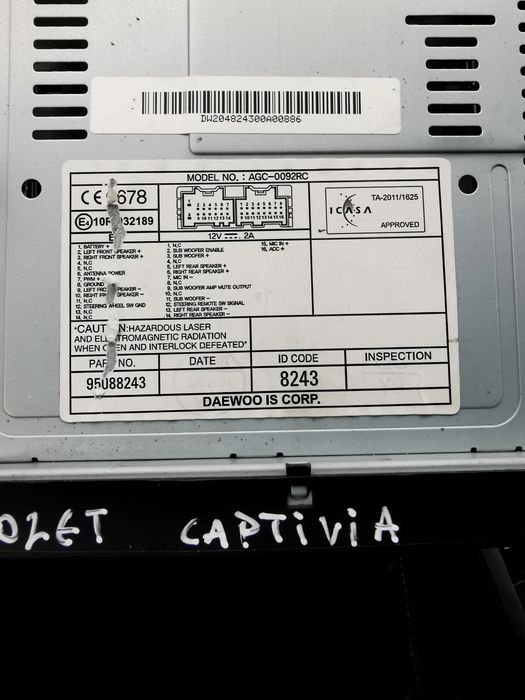 Radio cd chevrolet captiva