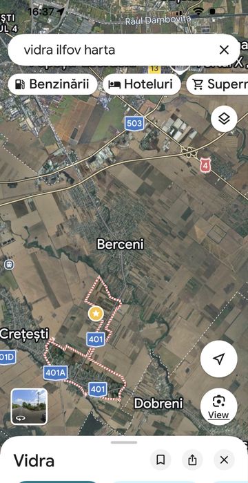 Vand teren la intrare in Vidra, Ilfov