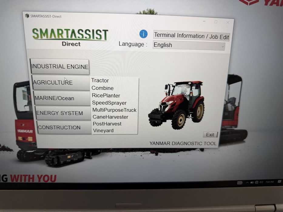 Tester/Diagnoza Yanmar+Laptop Panasonic CF-LX6 cu softul instalat