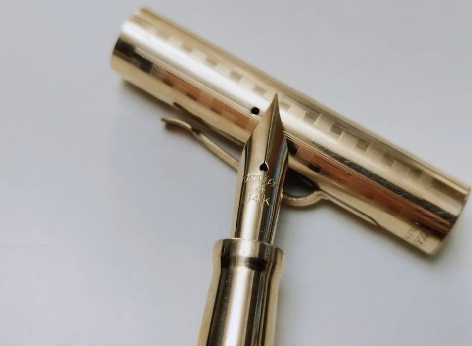 Vechi stilou Wahl, model design grecesc, cu penita de aur de 14K , anii 1922 1924, USA, rar