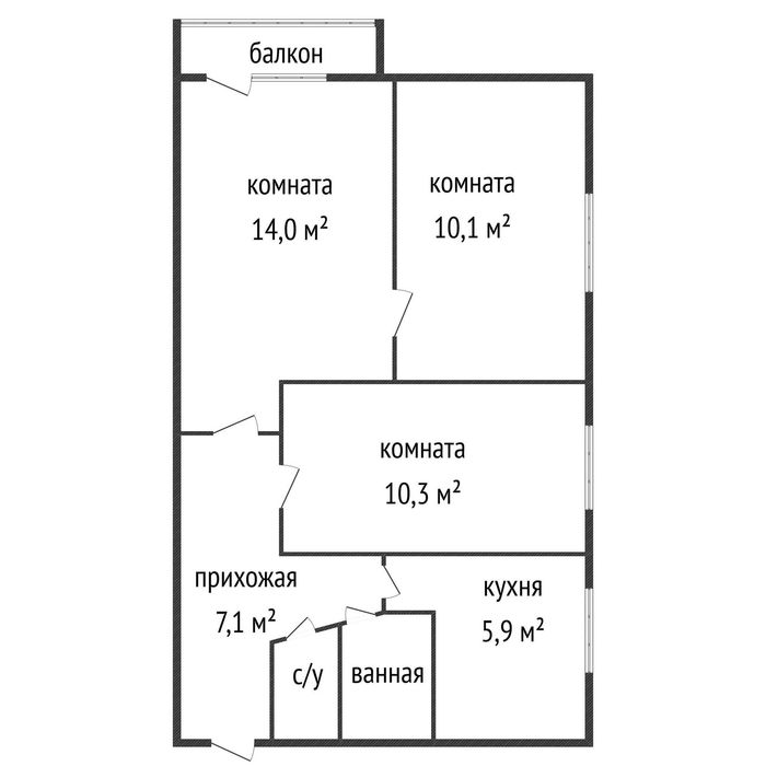 Продажа 3-комнатной квартиры