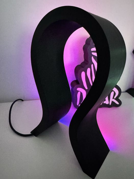 Suport casti RGB (color cu telecomanda) USB
