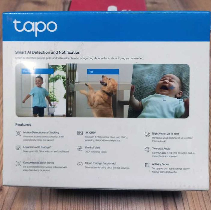 TP-Link Tapo brendidan TC72 – Smart Wi-Fi kamera 360°