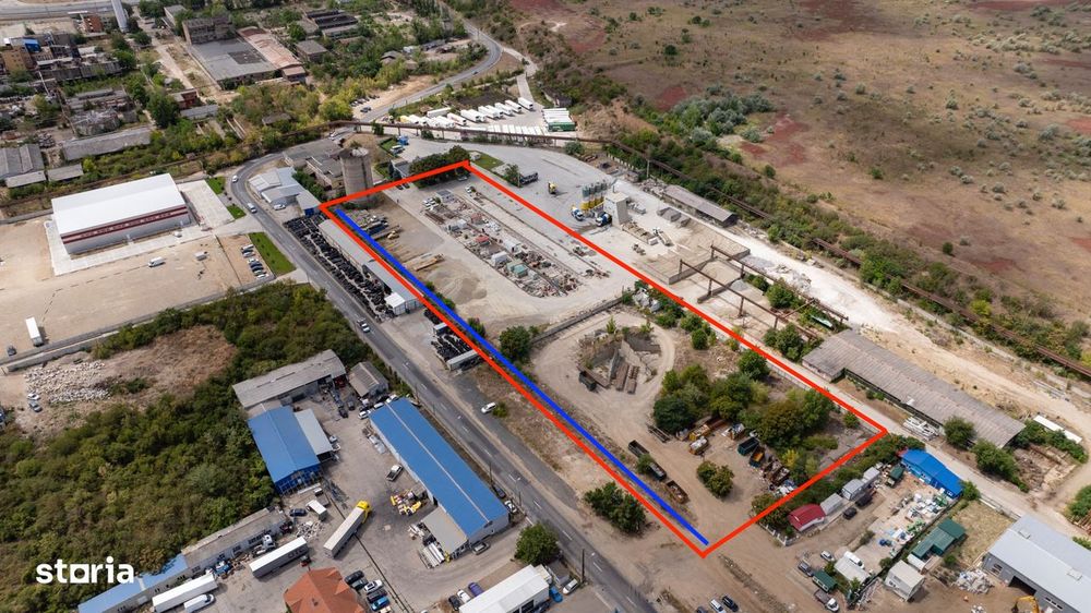 Platforma industriala, cale ferata privata, Bors