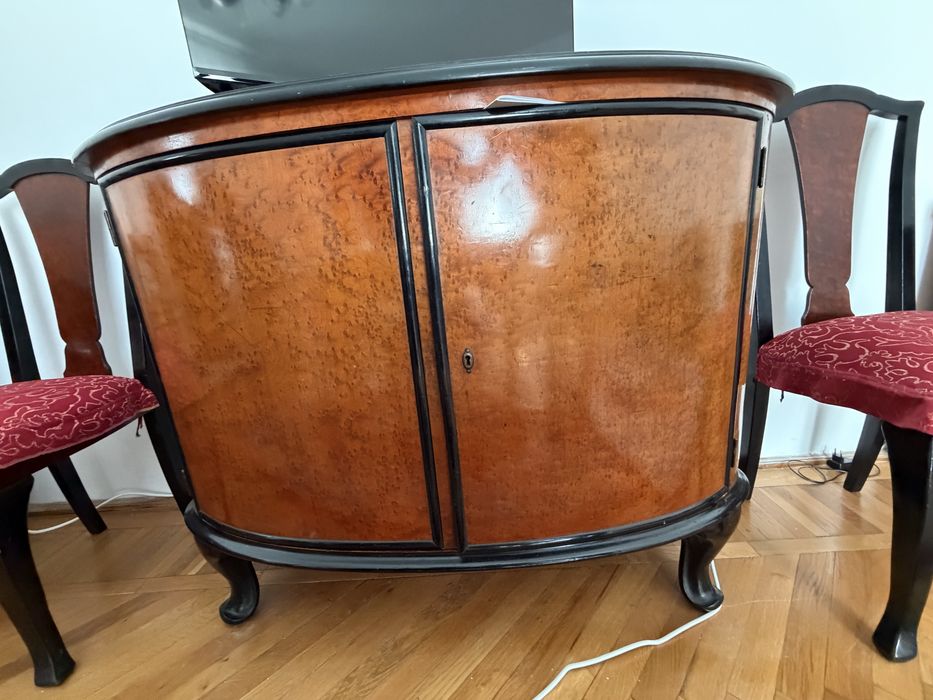 Sufragerie completa Art Deco/ Biedermeier - Lemn masiv cu furnir
