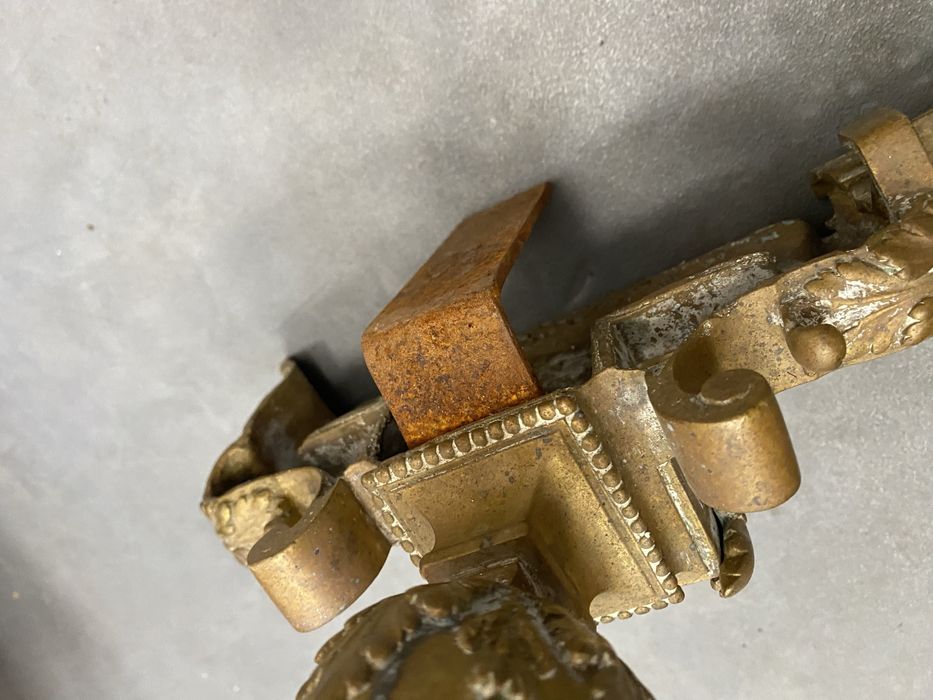 Френска барокова преграда за камина от месинг решетка за камина