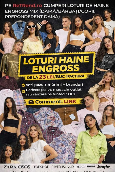Lot haine outlet engross Zara, Next, Topshop, Jennyfer etc. 30 bucati
