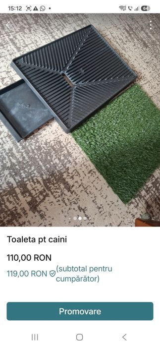 Vand toaleta interioara pt caini