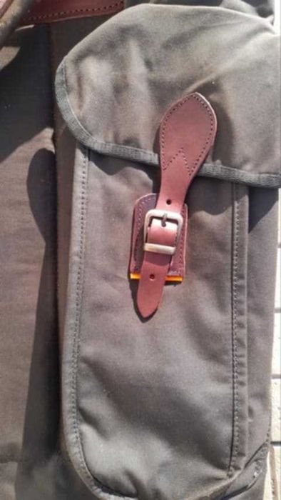 Българска раница за лов от брезент и естествена кожа L-40 литра