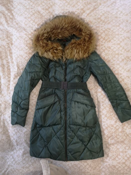 Зимно яке с обемен пух от ракун
