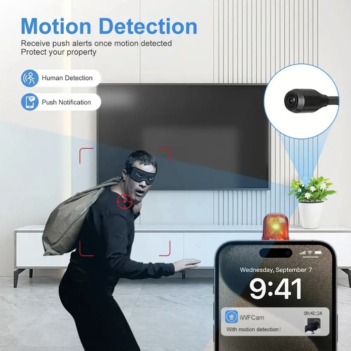 Мини Wi-Fi камера с аккумулятором