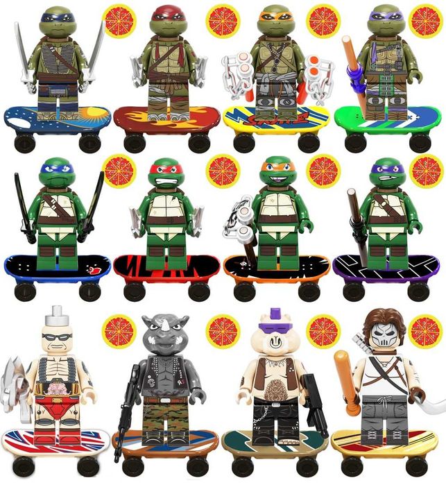 Set 12 Minifigurine tip Lego Testoasele Mutante Ninja