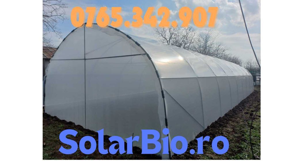 Solar Legume Kit Complet (picurare+folie+usa) - Teava Galvanizata
