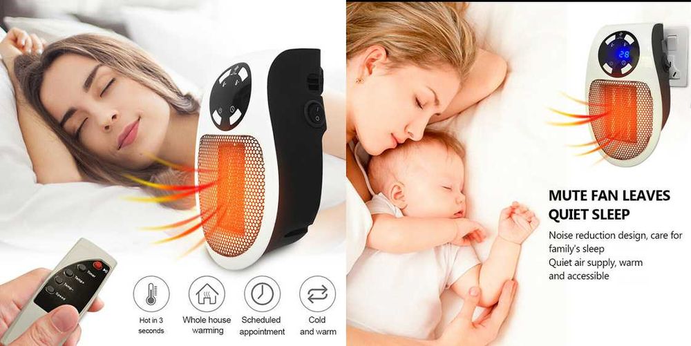 Aeroterma portabila pt priza 500W. Ideal pentru cabane, hotel. Noua!