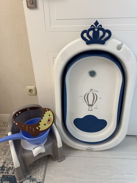 Детская ванночка+горшок+ковш+обод