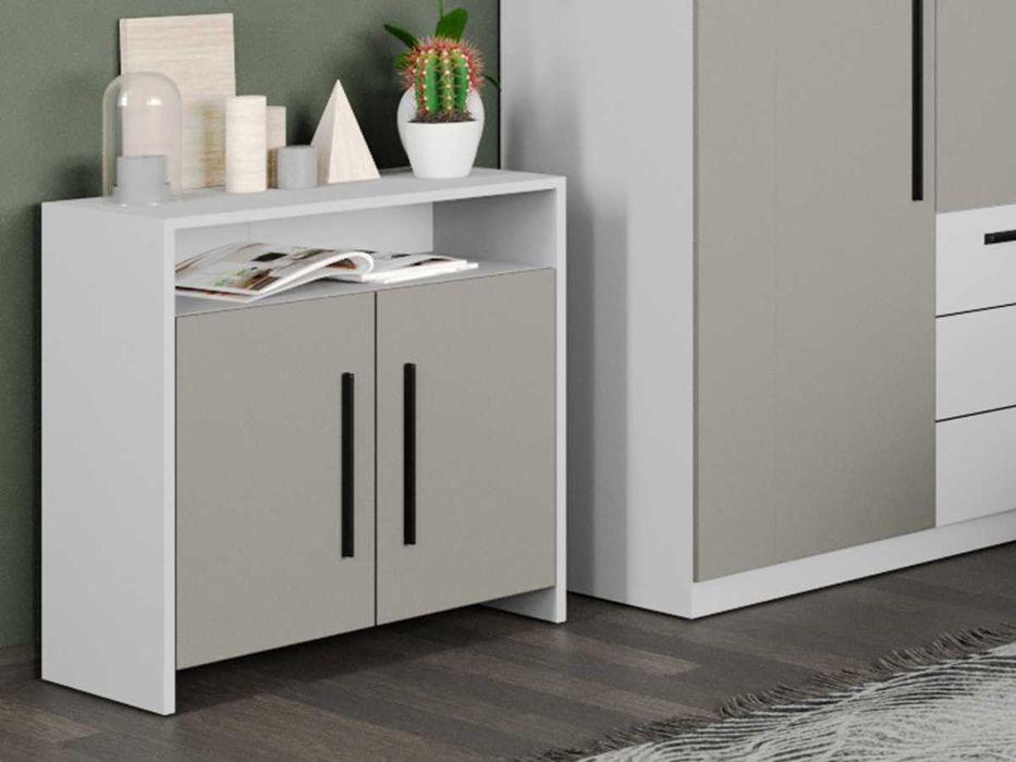 Set Mobila Dormitor Casmir / Alb Soares C30 - Transport Gratuit