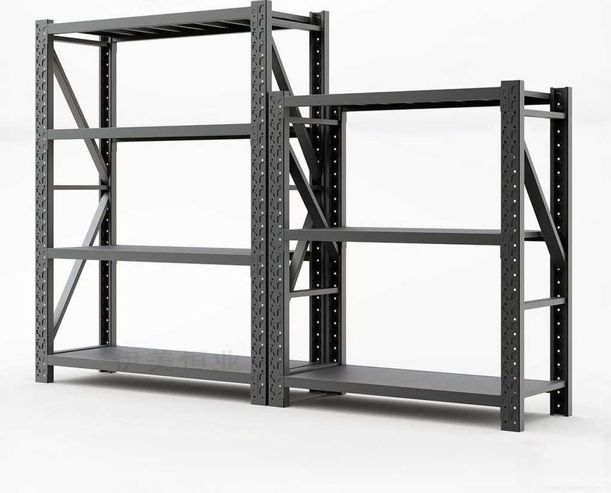 Подвальный металлический стеллаж с прочными регулируемыми полками optm