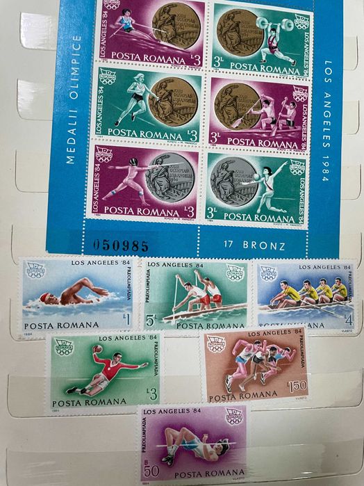 colecție Filatelie: 2 Clasoare (Tematică Sport + Generală) - Serii Complete