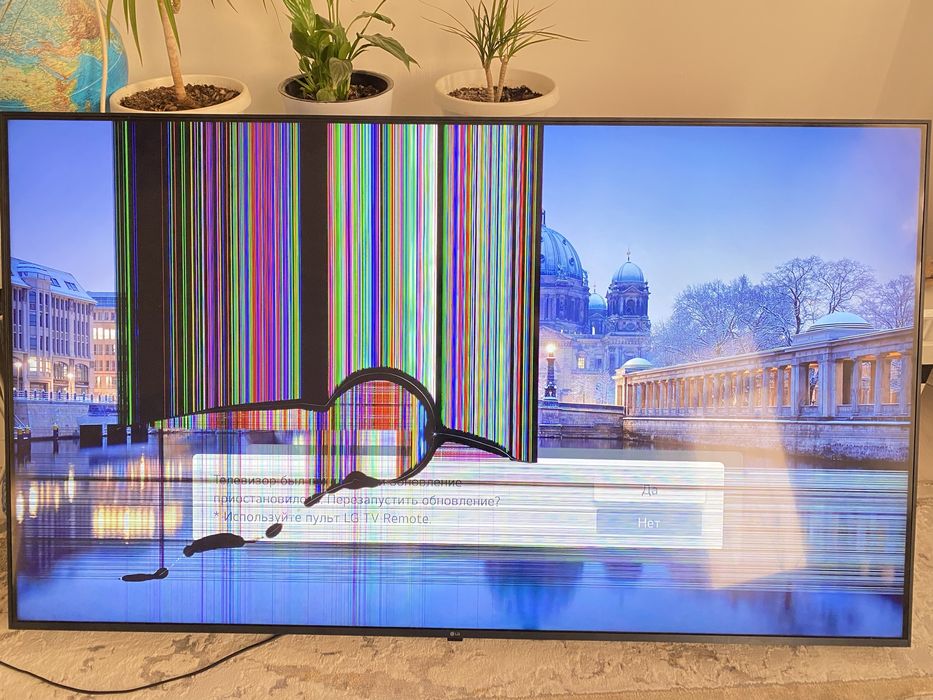 Телевизор с сломанной матрицей 60(152см)