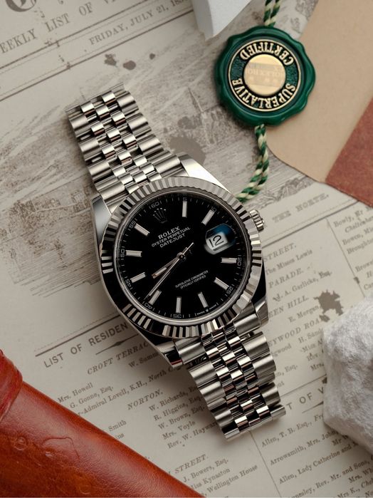 rolex datejust black dial 41,mm