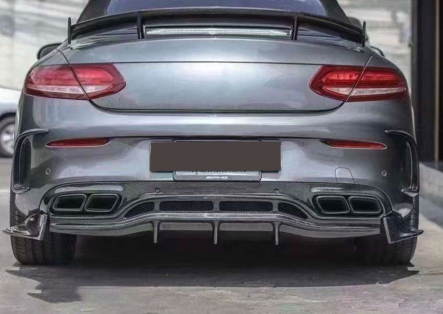 Mercedes 63 AMG C205 W205 C klass coupe карбон дифузьор