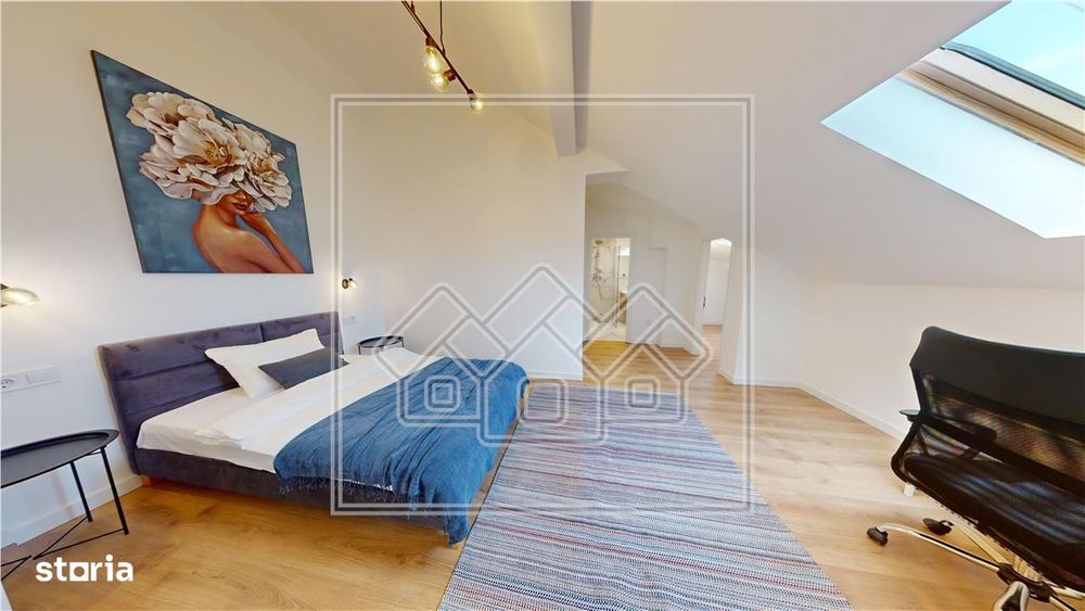 Penthouse cu 3 camere, mobilat complet, dressing, balcon -