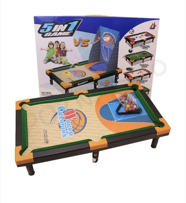 Set 5 in 1 jocuri sportive masa Globo Fotbal Baschet