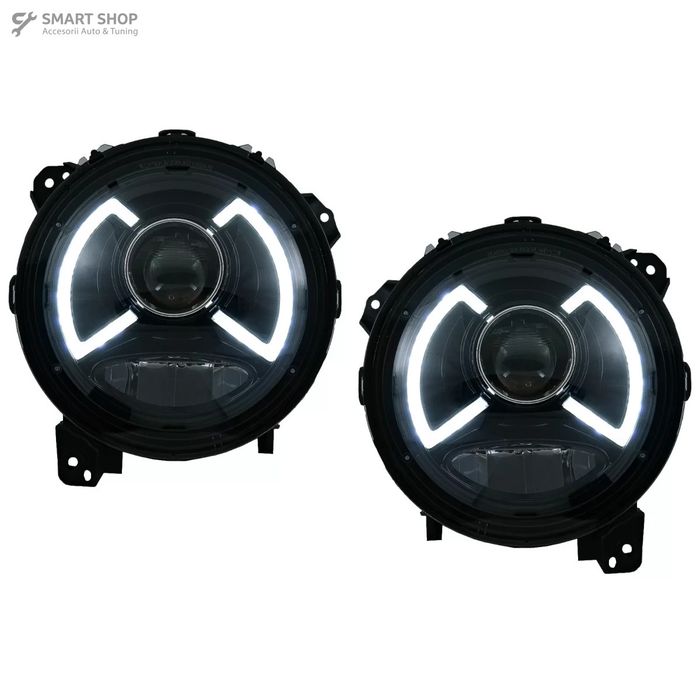 Faruri LED compatibile cu Jeep Wrangler IV JL/JLU (2018-up)