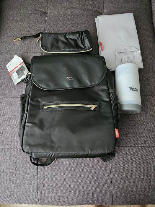 Vand rucsac parinti qplay nefolosit+ cadou termos tommee tippee