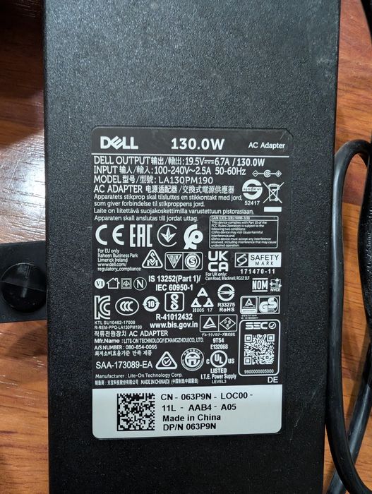 Зарядка Dell для ноутбука (130 W)