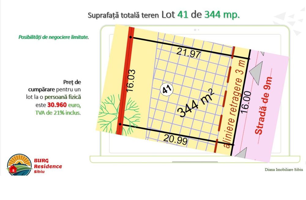 Construiește casa ta pe teren intravilan în Sibiu, str Viile Sibiului.