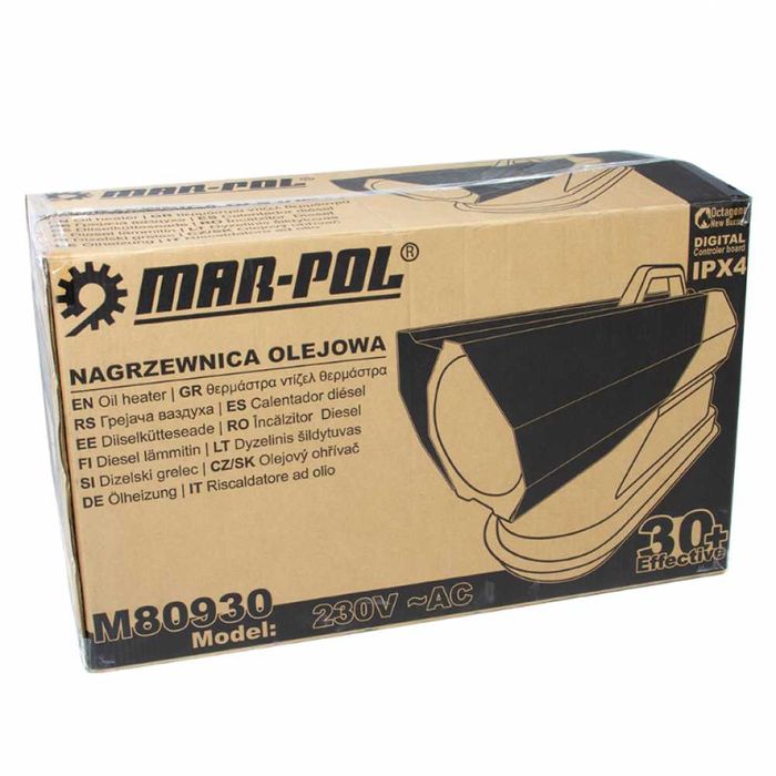Дизелов нагревател калорифер 30kW 12 литра термостат регулатор Mar-Pol