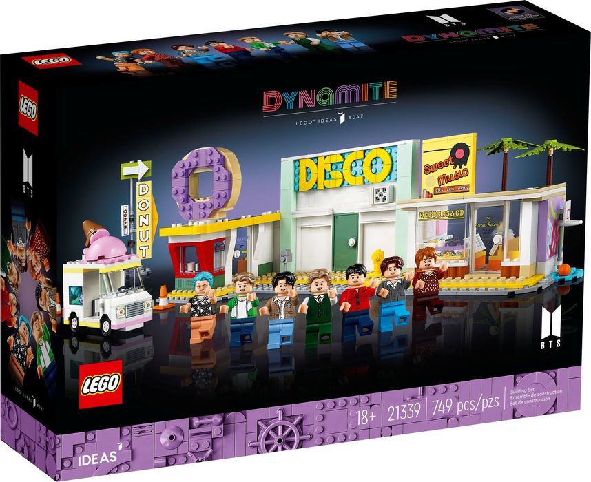 LEGO Ideas 21339 BTS Dynamite, 749 деталей, 7 минифигурок