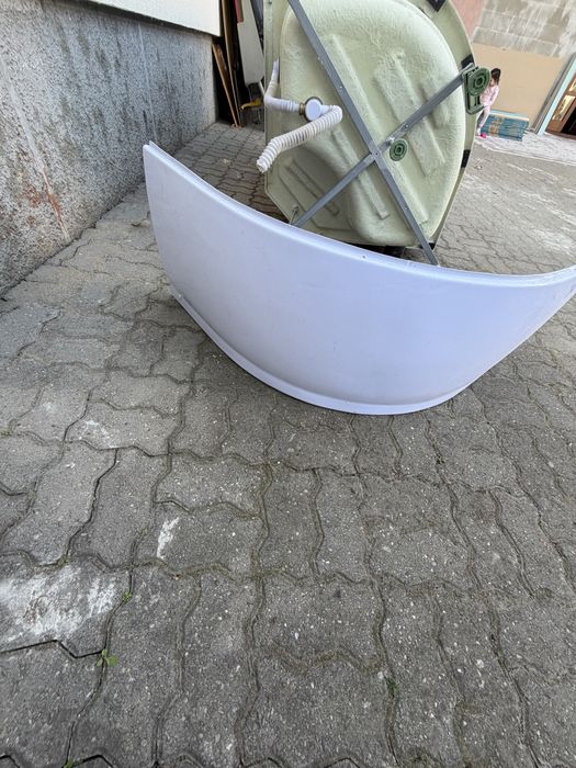 Cadă Baie cu Cabină de Duș din Sticlă – Completă