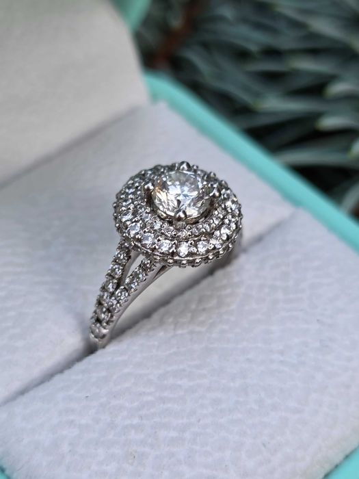 Inel Aur 18 kt cu Diamant rar 3X si  1,3 ct diamante naturale