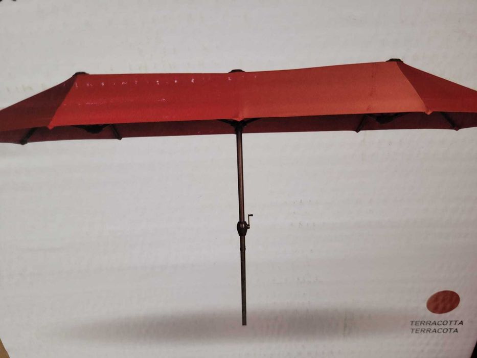 Vand Umbrela 400x200x237 cm, cu manivela, Burgundy, NOUA Pret 449 Lei