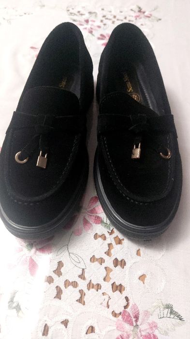 Лоферы из натуральной замши