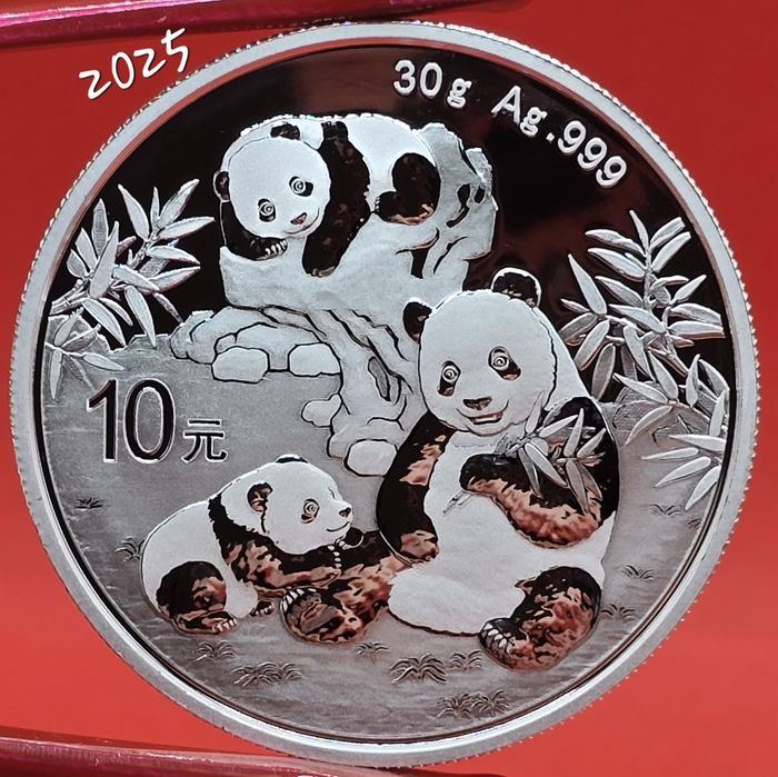 China Panda 2008-2026 monede argint lingou 999