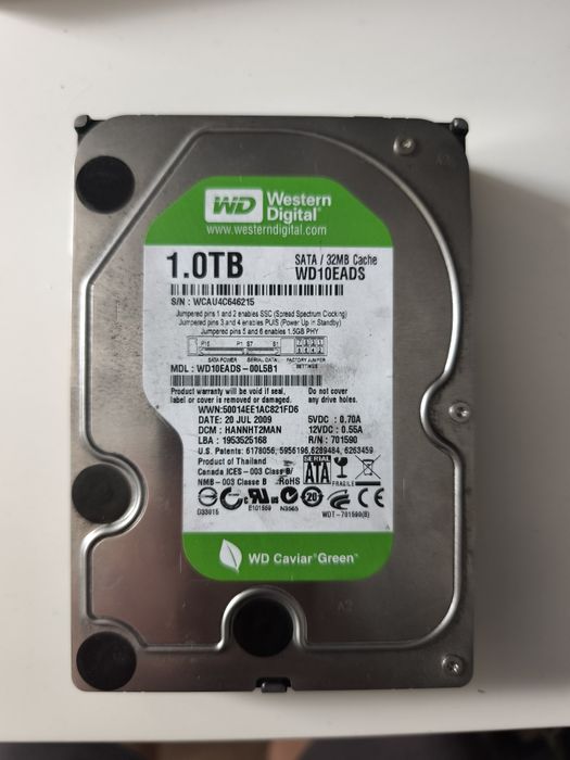 Western digital green caviar 1 TB