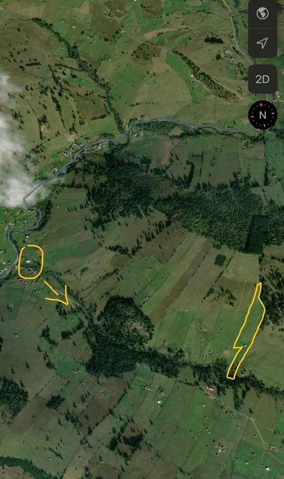 Teren de vânzare în zona Pârâul Negrii, comuna Breaza, județul Suceava