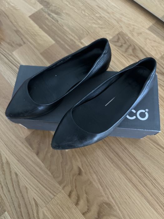 Pantofi balerini Ecco, masura 35, negri, piele