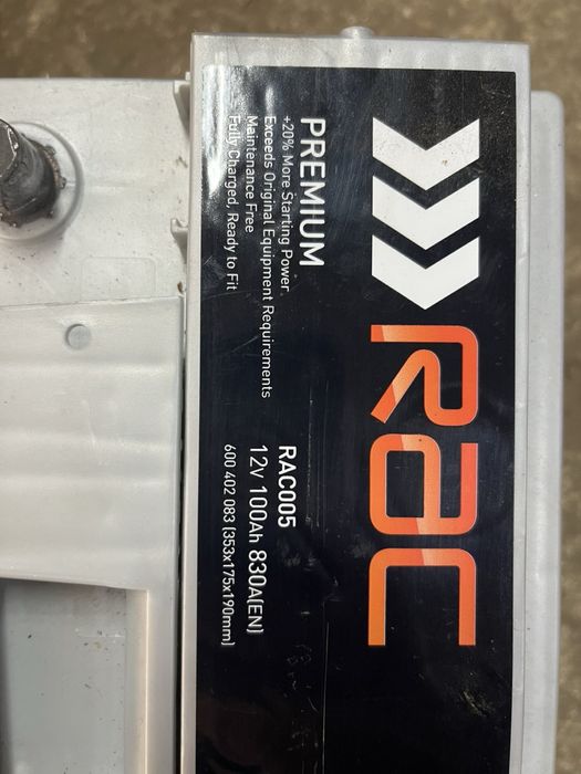 Акумулатор Rac Varta  premium 12V 100 ah 830A стартов ток ном 65