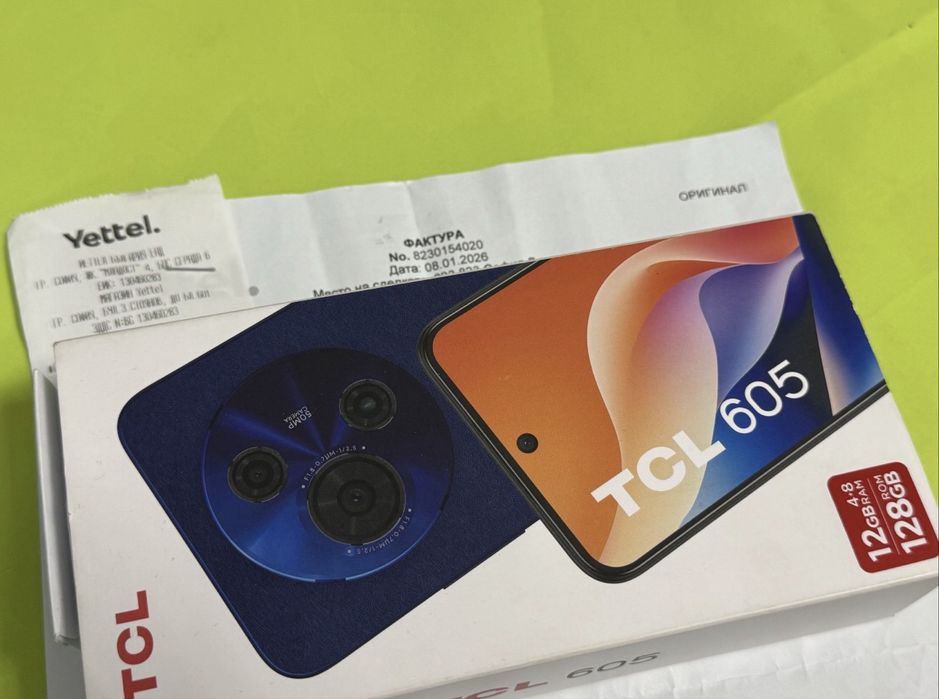 ЧИСТО НОВ 128GB 128GB TCL 605 Yettel Гаранция 2029г. Black