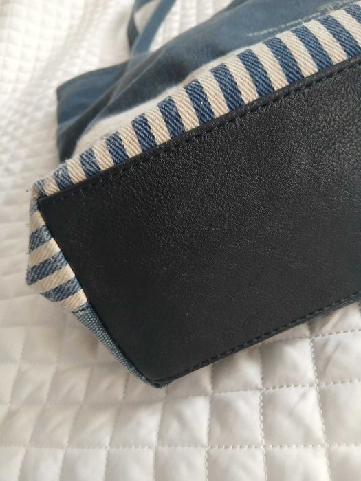 Дамска  тип Tote – Tom Tailor Denim (синя, на райета)